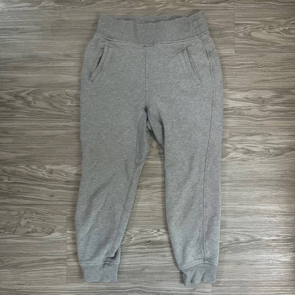 Womem's Lululemon Scuba High-Rise Jogger Heathered Core Ultra Light Grey Size 2